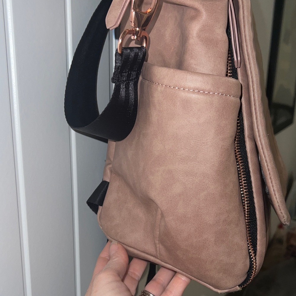 Petunia Pickle Bottom Boxy Backpack in Dusty Rose Matte leatherette - Picture 5 of 16